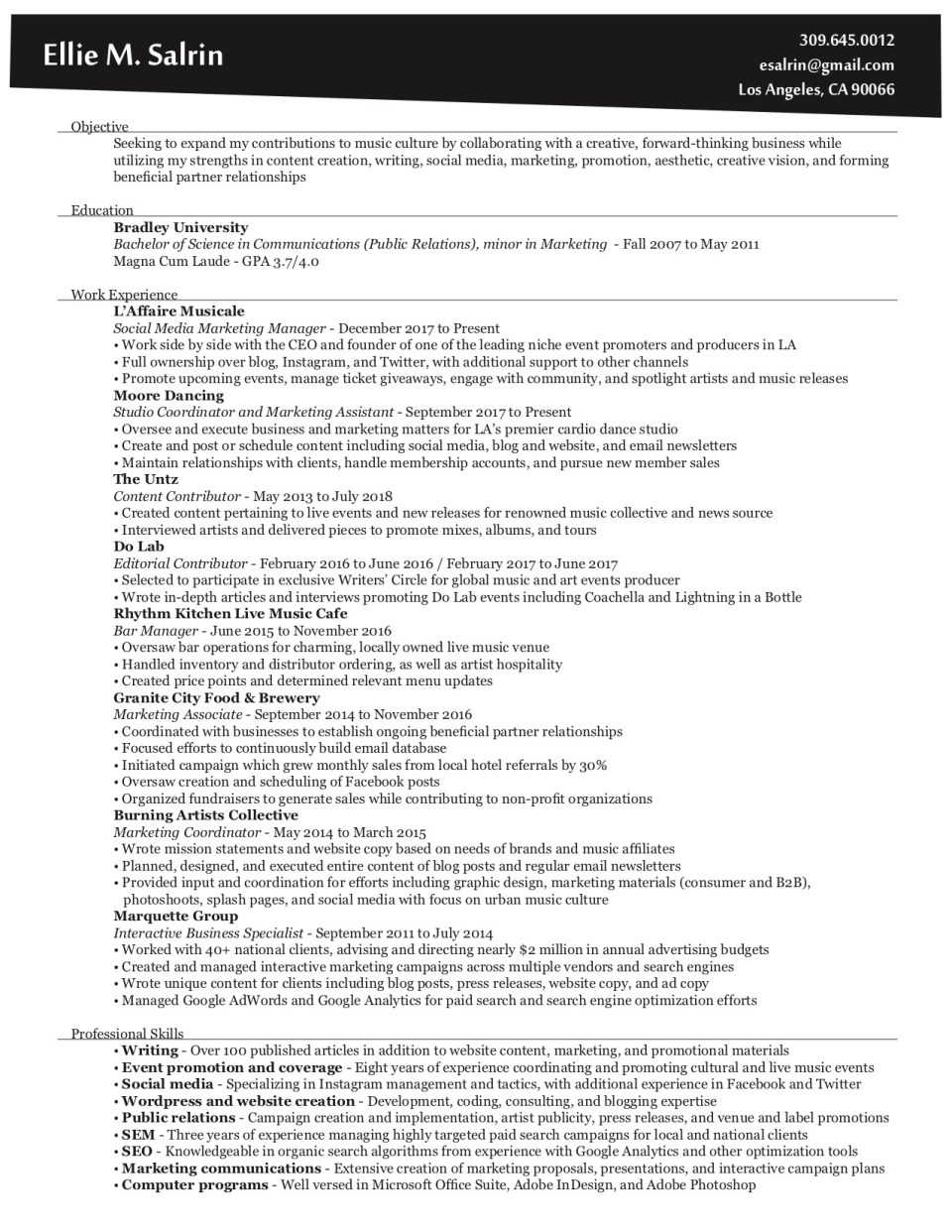 Ellie Salrin Resume 10.30.18